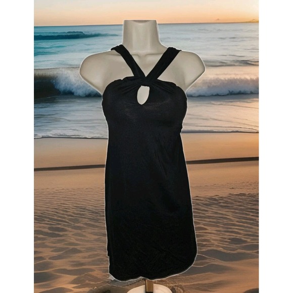 Athleta Other - ATHLETA‎ Halter Tankini Keyhole Halter  Swimsuit Top Dress Black Women's Sz XXS